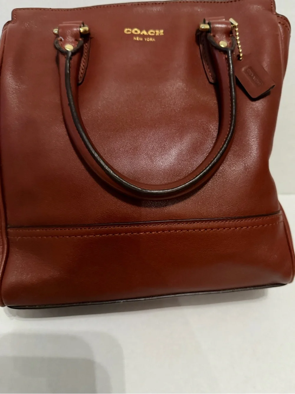 COACH Classic chestnut brown crossbody UEC 9x8x3, top zipper.Strap& 2 handles - Picture 13 of 15